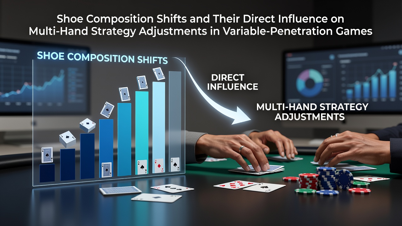 Blackjack shoe composition during variable penetration play