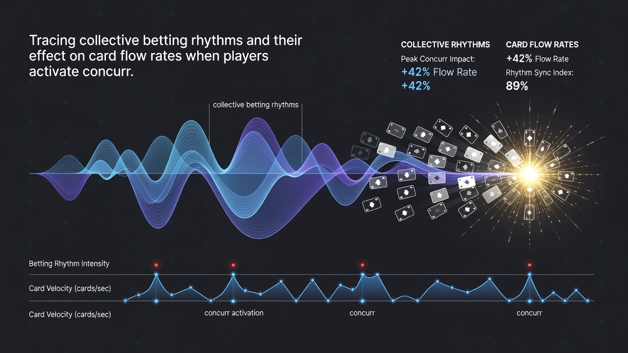 Analytics dashboard displaying card flow metrics and multi-spot wager patterns in digital blackjack